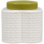 Orla Kiely OK602 Shaped Storage Jar-Pressed Flower Seagrass