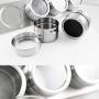 DUDDP Storage Spice lar set Stainless Steel Spice Jars,Salt Shaker Spice Jars Organizer Condiment Container,Magnetic Spice Rack (6 PCS),Kitchen supplies