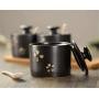 Mini Spice Jars Combination Creative Seasoning Jar Japanese Set Ceramic Household Three-piece Set