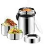 Thermos für Suppe, 61 oz (1.8 L) Nahrungsbehälter mit Griff, 3stufige Thermos für heiße Speisen, Vakuumisolierte Edelstahlflasche, Reise-Lebensmitteltopf, Bento-Box (1.8 L)