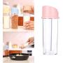 UPKOCH Clear Plastic Spice Jars Buckle Type Food Storage Containers Transparent Seasoning Box Kitchen Storage Bottles Jar with Automatic Cap (Pink)