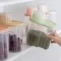 Ensemble de Boîtes de Rangement Alimentaire en Plastique Transparent avec Bouchons de Verre et Récipients pour Graines Séchées, Réservoir 1,9L/2,5L. Ensemble de Boîtes de Rangement Alimentaire en Plastique Transparent avec Bouchons de Verre et Récipients pour Graines Séchées, Réservoir 1,9L/2,5L.