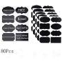 Chalkboard Labels Reusable, 80 Pcs Erasable White Chalk Marker Waterproof Sticker for Kitchen Office Pantry, Mason Jars, Wine Glasses by feierna