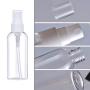 6-Pack Spray Bottles, 4oz/100ml Clear Empty Fine Mist Plastic Mini Travel Bottle Set .Refillable & Reusable Bottles for Essential Oils, Small Refillable Containers Labels and funnel as gift