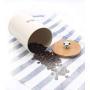 Set of 3 Metal Food Storage Canister Jar Kitchen Containers with Bamboo Lid