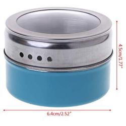 RingBuu Seasoning Jar - 1pc, Stainless Steel Seasoning Spice Storage Jar Tins Container with Clear Shaker Lids Kitchen Gadgets Tool