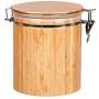 Grains Kitchen Food Tea Container Storage Jar Nuts Tank Round Lid Sealed Bamboo Cans,M
