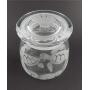 IncisoArt Hand Etched Vibe Storage Jar Sandblasted (Sand Carved) Glass Handmade USA Custom (Sea Turtles Waves, 12.25 Ounce (362ml))