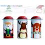 Toyvian 3pcs Christmas Tin Gift Box Cookie Candy Storage Containers Christmas Gift Tin Holders Box with Lids Christmas Candy Jars Random Pattern