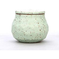 Porcelain Tea Jar Mini Food Bottle Kitchen Jar For Spices Sealed Storage Tank For Sugar Nut Snacks Canister Mini Storage Crock,Pale Blue