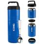 ICONIQ Qore Stackable Stainless Steel Insulated Food Jar with Fold-Out spoon (Stack Pack | Royal Blue)