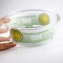 Kitchen Food Storage Jar Airtight Food Storage Glass Food Storage Container No BPA Round Glass Bowl Can Be Used Microwave Oven Freezer Dishwasher For Salad Lunch Picnic