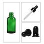 4Pcs 15ml Green Glass Bottles With Glass Eye Droppers Empty Refillable Essential Oil Glass Dropper Bottle Portable Makeup Sample Storage Container Jar For Essential Oil Aromatherapy