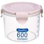 Storage Jar, Maserfaliw Clear Plastic Canister Snack Tea Coffee Kitchen Storage Jar Bottle with Clip Top - 600ml, Recyclable, Suitable For Holiday Gifts In The Outing and Indoors.