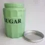 Jade Glas Retro Landhaus Zuckerbehälter/Behälter - Vintage Stil Küche - Jadeite Jaditee