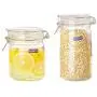 Bouteille en verre scellée Yl Ly, Pot de stockage en verre, Pot pour miel, Pot pour bonbons, Réservoir de stockage pour fruits secs, 2 jeux (800ml + 1200ml + 2100ml), avec balance. Bouteille en verre scellée Yl Ly, Pot de stockage en verre, Pot pour miel, Pot pour bonbons, Réservoir de stockage pour fruits secs, 2 jeux (800ml + 1200ml + 2100ml), avec balance.