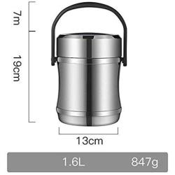 Food Jar Keep Food Warm Container Thermal Insulation Storage Lunch Box Stainless Steel Vacuum Flask Thermo Pot,1.6L