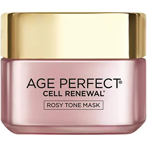 L’Oréal Paris Gesichtsmaske Age Perfect Rosy Tone mit AHA & Kaiser-Pflaume für rosige, strahlende Haut, 49 ml