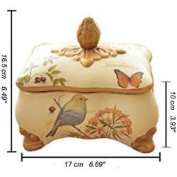 Chinashow Vintage Storage Jars Cookie Jar with Lid - Ceramic Candy Jar Tea Storage Tins Storage for Flour, Sugar, Tea, Coffee, Cookies and Candies American/European Style Spring