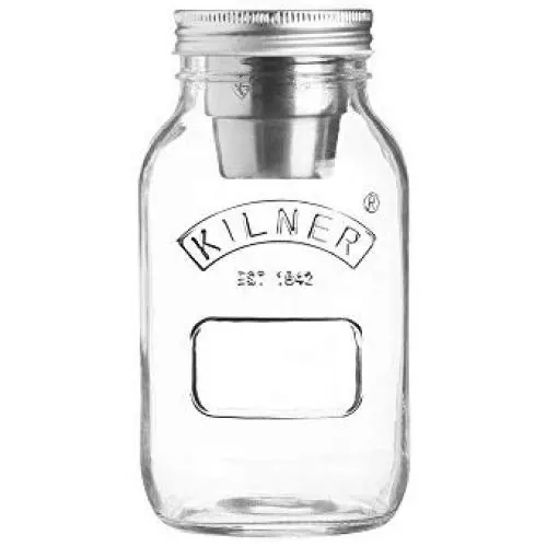 Kilner Food On the Go Glasbehälter mit Edelstahl-Dipbecher und Sicherungslid, 24-Fluidounce