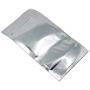 FERENLI 100Pcs Stand Up Clear Silver Zip Lock Resealable Aluminum Mylar Foil Plastic Packaging Bag Zipper Heat Sealable with Tear Notch Long Term Food Storage (3.9x5.9 inch)