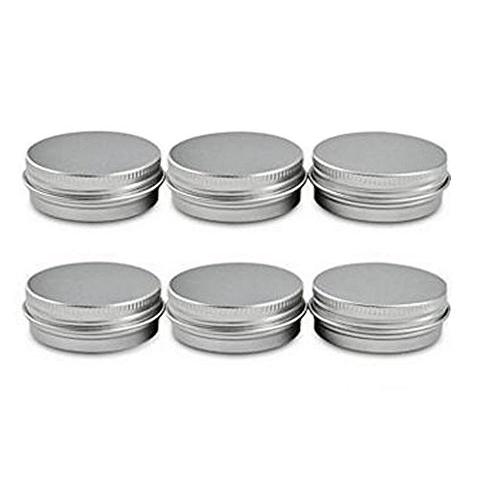 6PCS 120 ML 4oz Round Aluminum Jars Tins Cosmetic Sample Containers With Screw Top For Beard Balm Salve Lip Balm Crafts Make Up Candles Storage Bottle