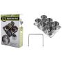 Woodys Harmony 6Pcs Magnetic Spice Tins Stainless Steel Storage Container Jars + Trestle Rack