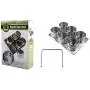 DELIGHTSHOP19 Magnetic Spice Tins Stainless Steel 6Pcs Storage Container Jars Trestle Rack Kitchen Seasoning Organization Cabinet
