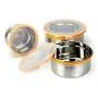 Food Savers 3 packs Food Storage Containers Food Preservation Box Food grade stainless steel Sealed jar Storage Box Fresh-keeping can