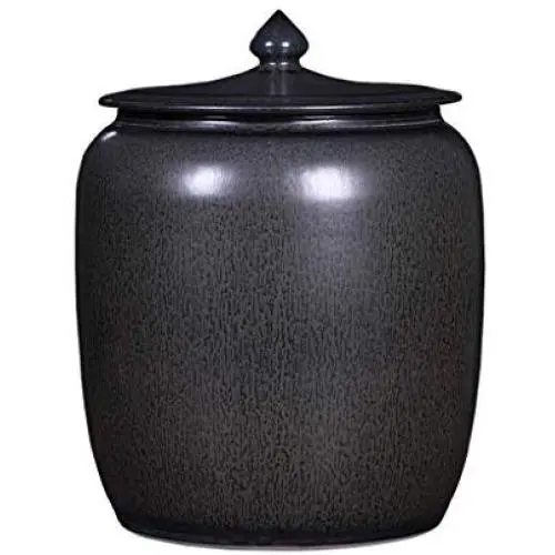 Ceramic Pottery Cereal Containers Canister Cookie Jar With Lids, Airtight Food Storage Containers Bins Large For Kitchen Pantry Organization Flour Rice Candy Bulk, 10L, 15L, Black (Size : 10L) Ceramic Pottery Cereal Containers Canister Cookie Jar With Lids, Airtight Food Storage Containers Bins Large For Kitchen Pantry Organization Flour Rice Candy Bulk, 10L, 15L, Black (Size : 10L)
