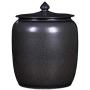 Ceramic Pottery Cereal Containers Canister Cookie Jar With Lids, Airtight Food Storage Containers Bins Large For Kitchen Pantry Organization Flour Rice Candy Bulk, 10L, 15L, Black (Size : 10L)