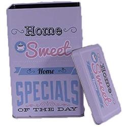 Metal Tin Coffee Iron Storage Box - Home Sweet Home