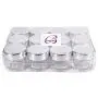 Beauticom 24er Set Dickwandige Klarsicht-Glasbehälter mit Silberdeckeln, 7 g / 7 ml – Ideal für Kosmetik, Cremes, Salben, Peelings