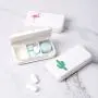 Portable Three Grid Small Pill Box Mini Travel Pill Storage Box Drug Dispensing Pillbox For Home,4 Portable Three Grid Small Pill Box Mini Travel Pill Storage Box Drug Dispensing Pillbox For Home,4