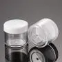 Kunststoff-Rundtöpfe, Kosmetikbehälter mit Deckel – für Lagerung von Flüssigkeit, Creme, Pulver, Nagellack, Kosmetik, Basteln, 20 ml 0,7 oz, Schwarz, Weiß, 20 Stück