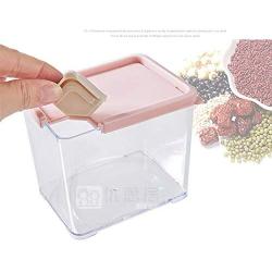 Square Plastic Canisters, Transparent Storage Sealed jar Pack of 3-D 800mlx3