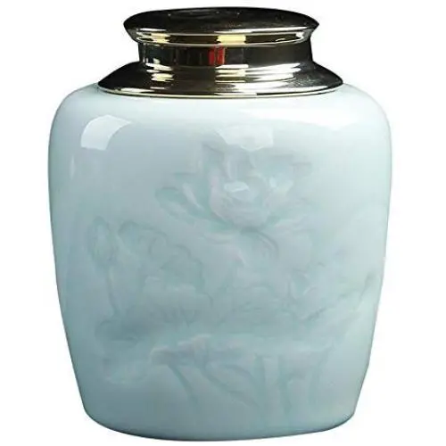 Exquisite Oriental Ceramic Food Storage Jar Canister Food Canisters,Loose Tea Tin/Tea Storage/Tea Caddy/Tea Canister/Coffee Canister/Coffee Jar/Spice Nuts Snacks Storage 23.67oz/700ml (Skyblue) Exquisite Oriental Ceramic Food Storage Jar Canister Food Canisters,Loose Tea Tin/Tea Storage/Tea Caddy/Tea Canister/Coffee Canister/Coffee Jar/Spice Nuts Snacks Storage 23.67oz/700ml (Skyblue)