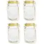 4er Pack Lebensmittel Snack Beutel Versiegelter Beutel Mason Jar Form Küchenaufbewahrung - Farbe Zufällig