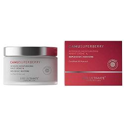 Live Ultimate Camu Superberry Advanced Night Skin Moisturizer with Vitamin C and Green Tea - Hydrating Skin Cream - 1.7oz/48g