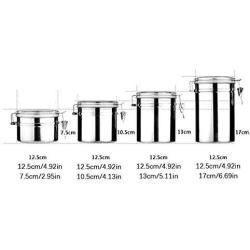 Storage Sealed Cans, Stainless Steel Food Storage Containers, Vacuum Sealed Container With Cantilever Lid, Leakproof Food Jar Canisters Tanks for Outdoor Meals, Lunch, Yogurt, Snacks, Coffee Beans