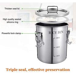 Food Storage Containers Jar 304 Stainless Steel with Lids Airtight Bpa Free Large, Cookie Jar Cereal Coffee Storage Containers Jar for Kitchen Pantry Organization Canister Candy Bulk, 6.9L/14L