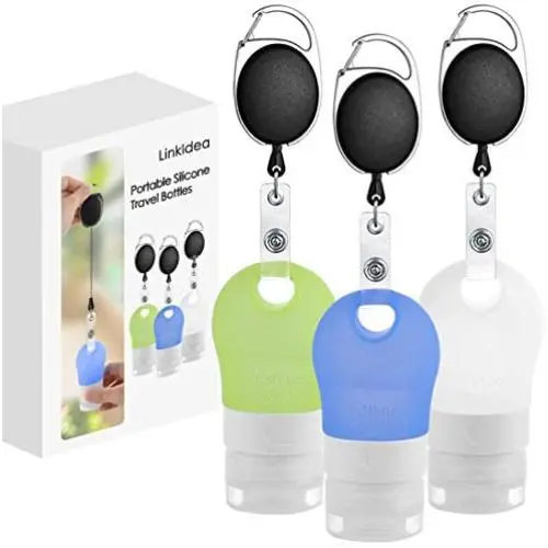 LinkIdea Portable Silicone Travel Bottles Set, Empty Hand Soap Bottles Container, Refillable TSA Approved Leak Proof for Toiletries, Shampoo, Liquid, Cosmetic Bottles (1.3 oz, Pack of 3) LinkIdea Portable Silicone Travel Bottles Set, Empty Hand Soap Bottles Container, Refillable TSA Approved Leak Proof for Toiletries, Shampoo, Liquid, Cosmetic Bottles (1.3 oz, Pack of 3)