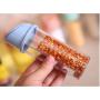 Mini Spice Jars Round transparent snap-on automatic open lid sealing seasoning jar