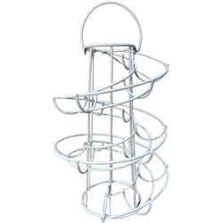 Egg Skelter Spiral Dispenser,360 Degree Rotatable Chrome Plated Deluxe Modern Standing Storage Display Rack Organizer Holder for Countertop Kitchen