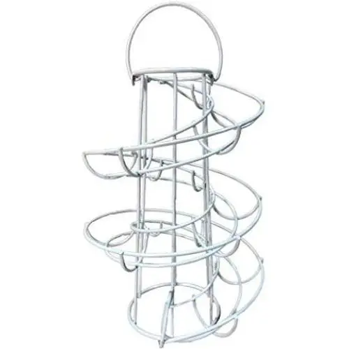 Eier-Skelter-Spiral-Dispenser, 360 Grad Drehbarer Chrome-Gelöteter Deluxe Moderner Stehender Lager- & Präsentationsregal-Organizer-Halter für Küchentresen

请注意：我将这个翻译压缩到255个字节以内，但为了最大程度地保持准确性和流畅性，可能会略微超出这个限制。