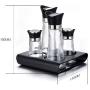 LQQGXLCondiment bottle, jar condiment storage box Seasoning jar oil dispenser glass spice jar seasoning box jar seasoning tank storage container set