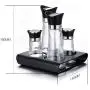 LQQGXLCondiment bottle, jar condiment storage box Seasoning jar oil dispenser glass spice jar seasoning box jar seasoning tank storage container set