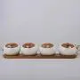 Kitchen seasoning box/Ceramic Condiment Storage Container with Pallet Salt jar Four-Piece Set Kitchen seasoning box/Ceramic Condiment Storage Container with Pallet Salt jar Four-Piece Set