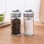 TNKML Glass Seasoning Jar Household Glass Transparent Seasoning Jar Seasoning Bottle Kitchen Supplies Storage Jar Spice Container Sugar Bowl Salt Shaker