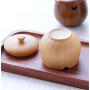 Mini Spice Jars Simple wooden seasoning jar with lid small wooden box kitchen set
